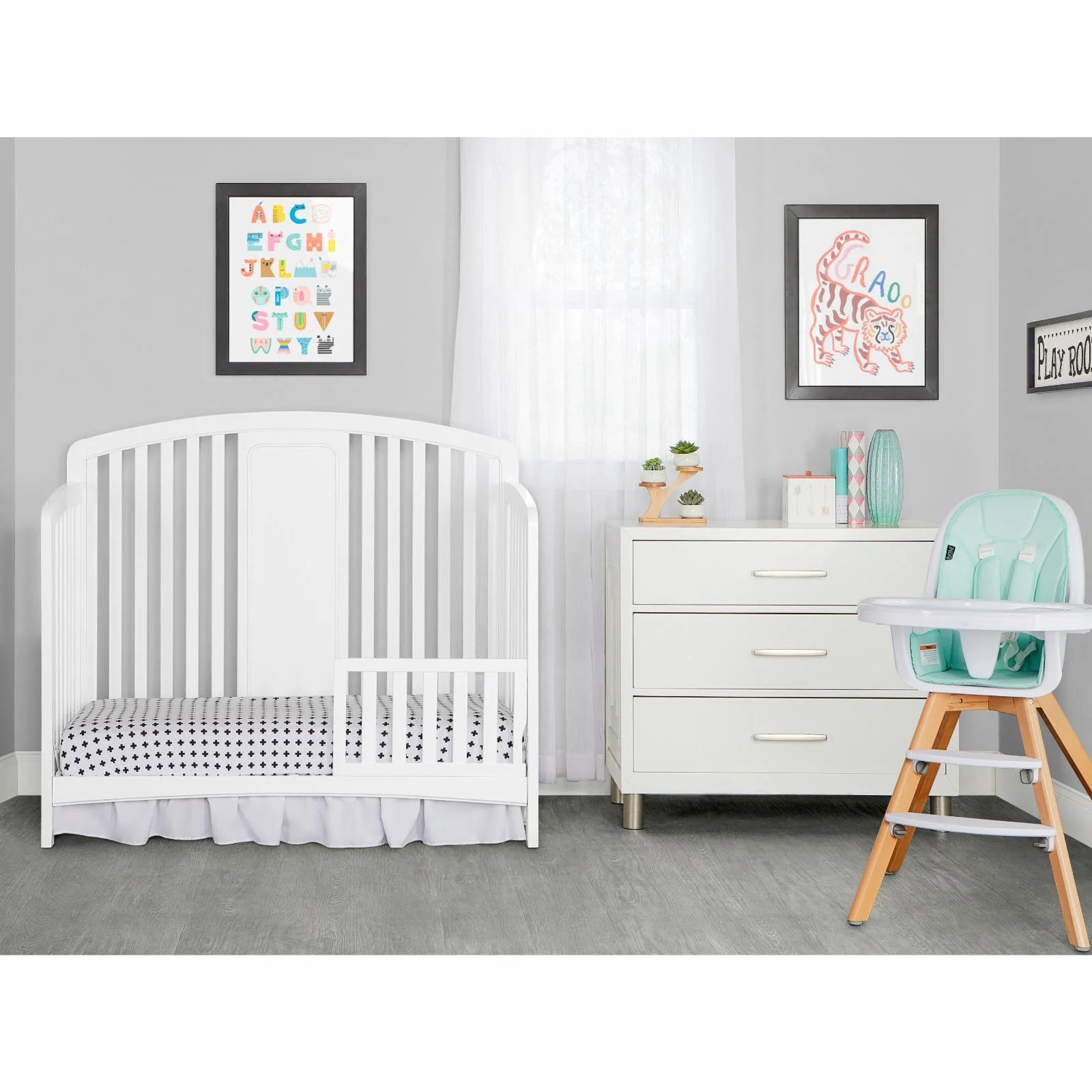 Dakota 4-In-1 Convertible Crib, Greenguard Gold Certified, White