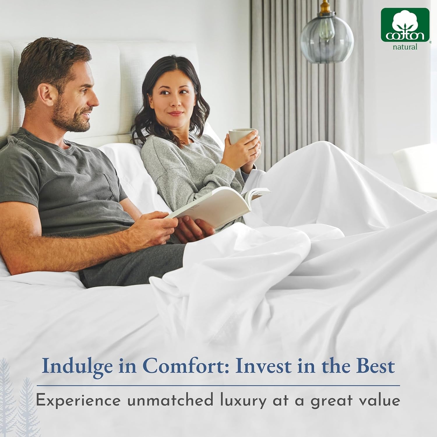 Split King Sheets for Adjustable Bed - Buttery Soft 800 Thread Count, 100% Cotton Set - Beats Fake Egyptian Claims, Bedding Set with Durable Twin XL Fitted Sheets (Grey)