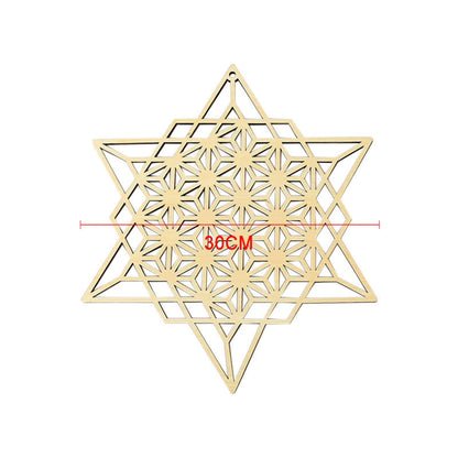 Healing Wall Art Decoration 7 Rings Wooden Home Wall Hanging Decor Wood Plate Pendant Ornament Gift