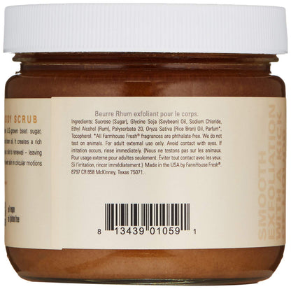 Farmhouse Fresh Butter Rum Body Scrub, 13.6 Oz