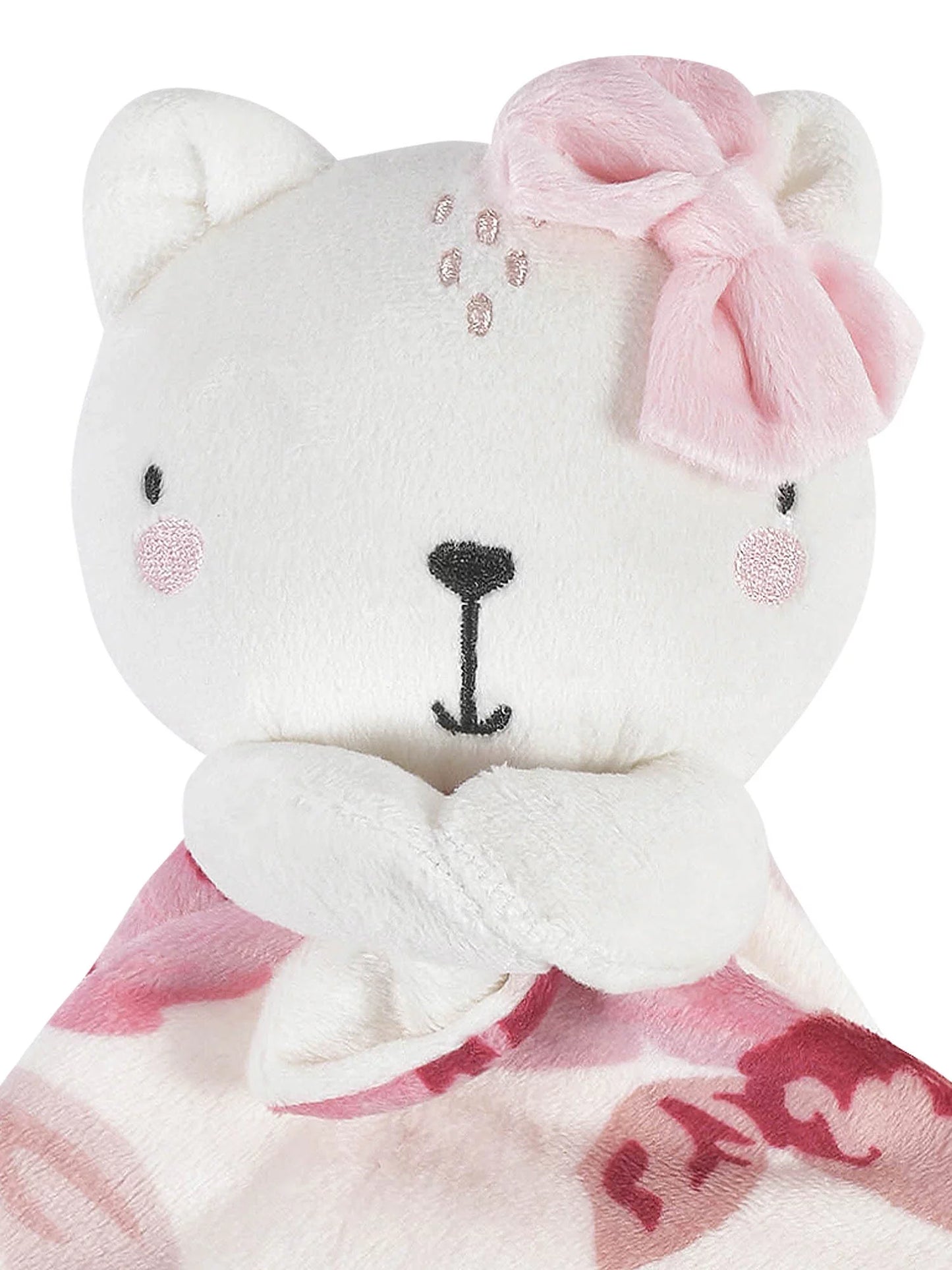 by Gerber Baby & Toddler Girl or Boy Plush Security Blanket, Pink Bear