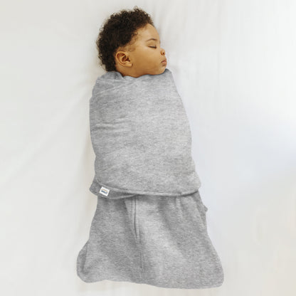 Halo® Sleepsack® Swaddle, 100% Cotton, Heather Gray, Newborn, Unisex, 0-3 Months