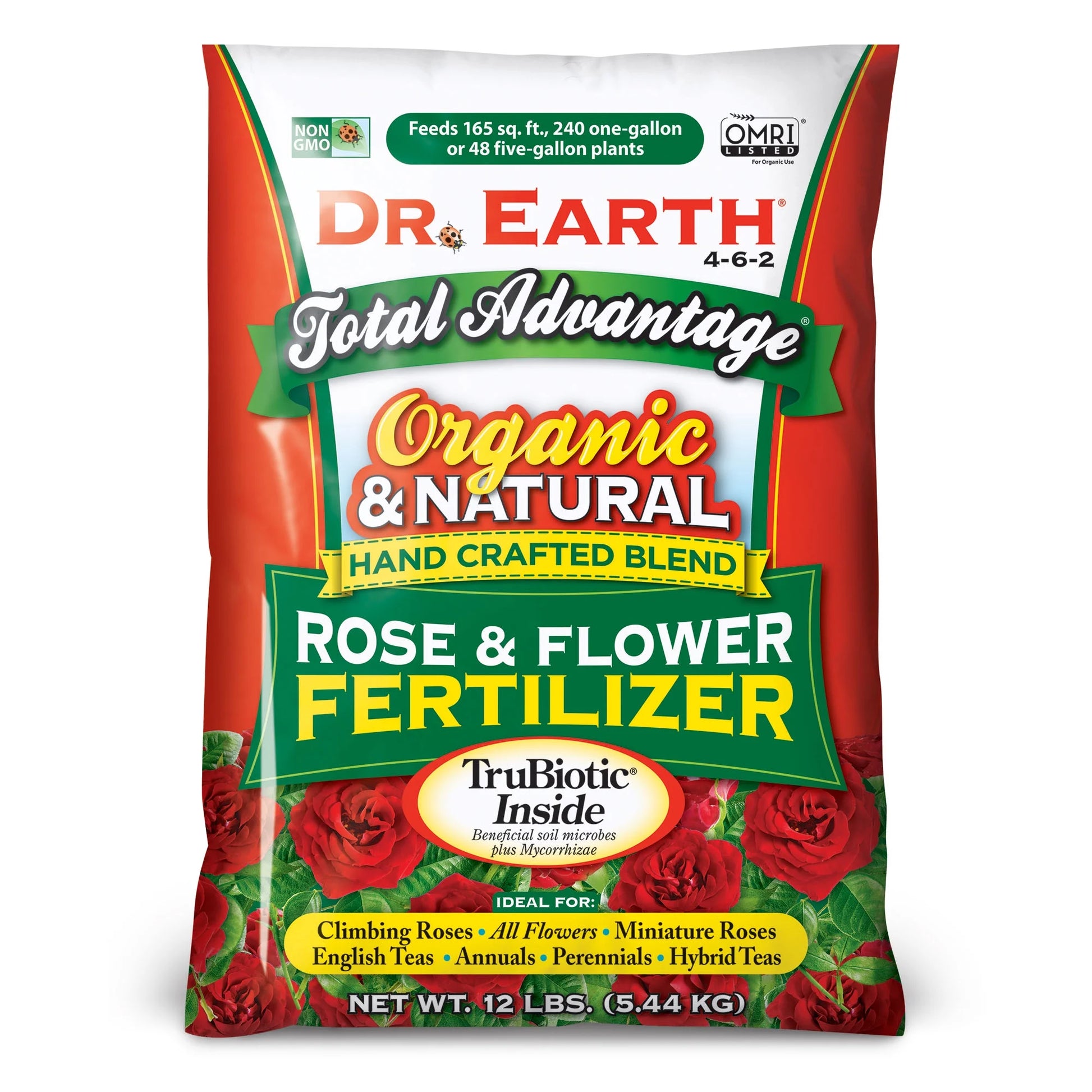 Organic & Natural Total Advantage Rose & Flower Plant Food, 4-6-2 Fertilizer, 12 Lb.