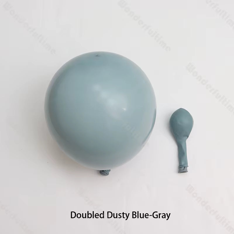 5/10/12/18Inch Doubled Dusty Blue Grey White Sand Balloons Boho Farm Theme Birthday Boy Decorations Custom Balloons Garland Arch