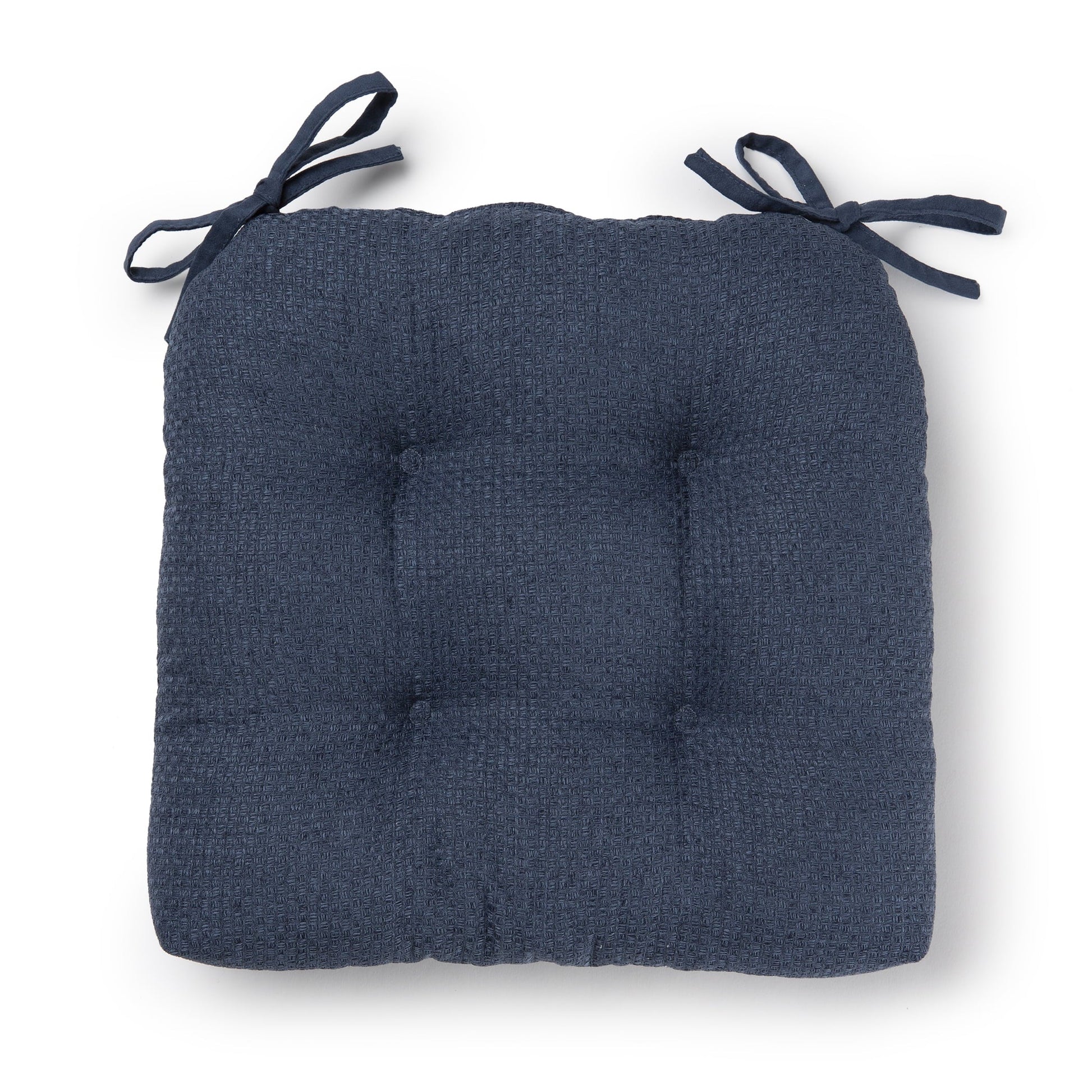 Shredded Memory Foam Chair Cushion, 16" X 14.5", Washed Indigo, Single