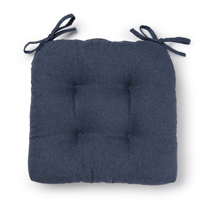 Shredded Memory Foam Chair Cushion, 16" X 14.5", Washed Indigo, Single