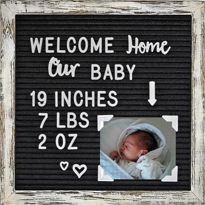 Felt Letter Board with Letters and Numbers 10X10 Inch, Felt Board with Letters Back to School Sign Classroom Decor, Baby Announcement Sign, First Day of School Board, Wifi Password Sign