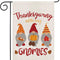 Thanksgiving Garden Flags for Outside,Fall Thankful Gnomes with Pumpkins Yard Flags,Small Seasonal Garden Decor for Rustic Farmhouse Lawn Outdoor Outside,12X18 Inch Double Sided