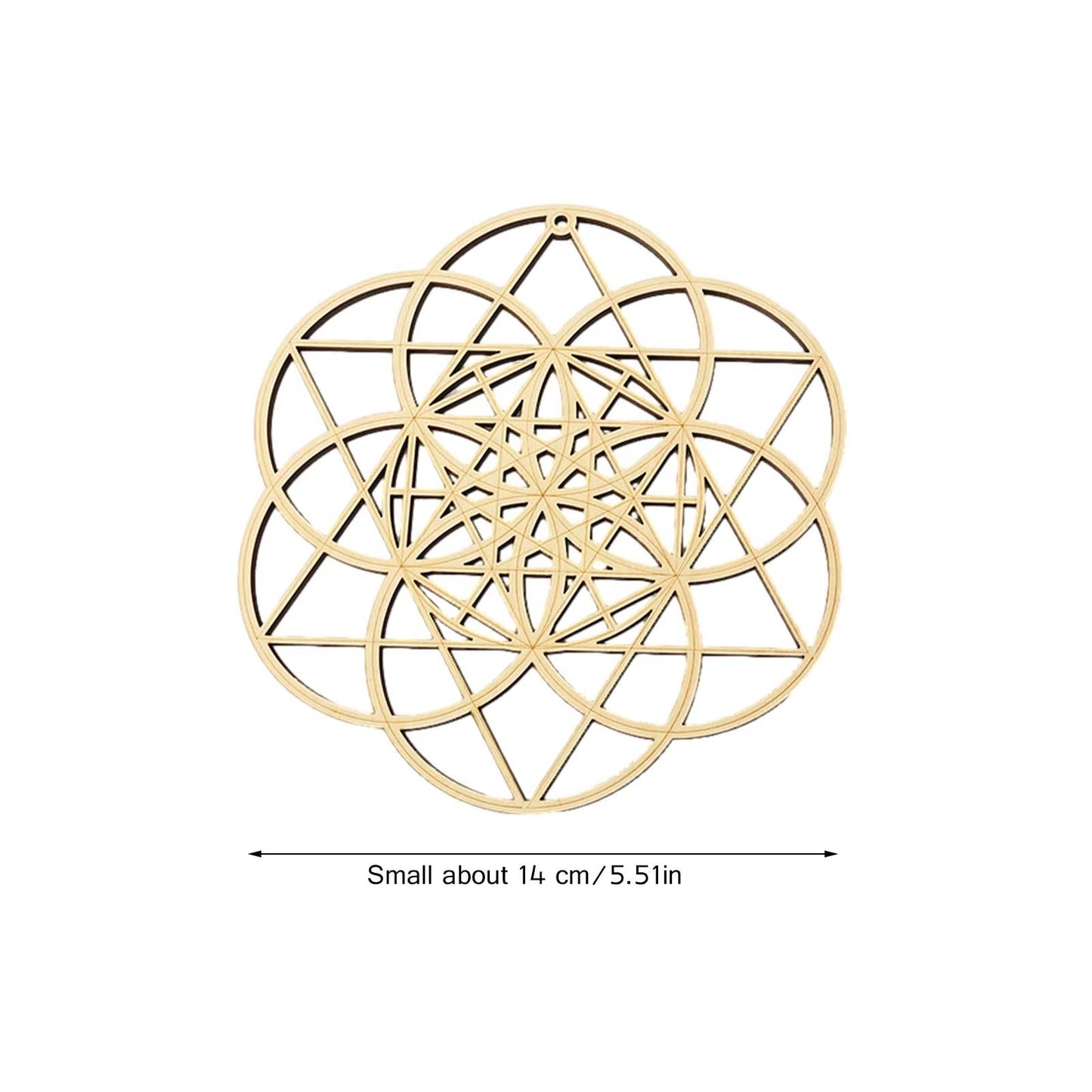 Healing Wall Art Decoration 7 Rings Wooden Home Wall Hanging Decor Wood Plate Pendant Ornament Gift