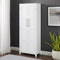 Cutler Modern Wood Storage Pantry in White