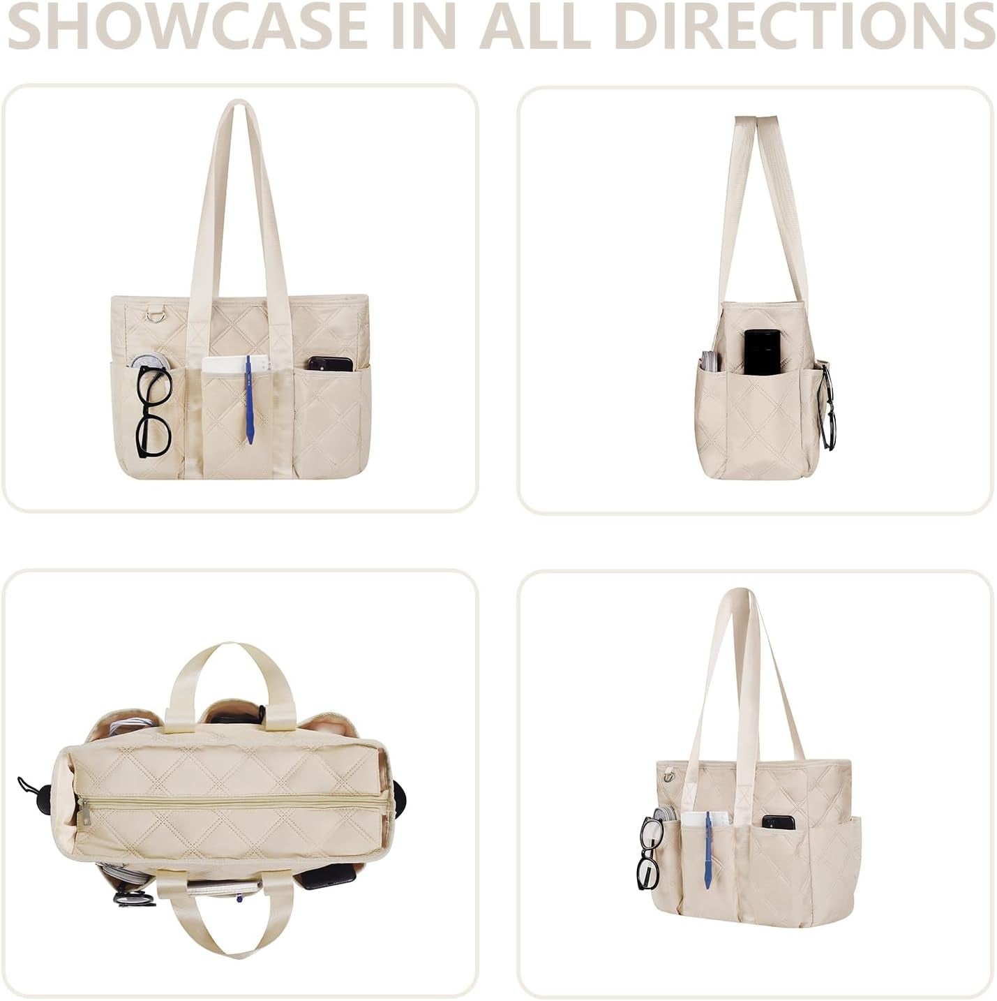 Tote Bag for Women with Zipper Teacher Tote Bag Clinical Bag Nursing Bag Travel