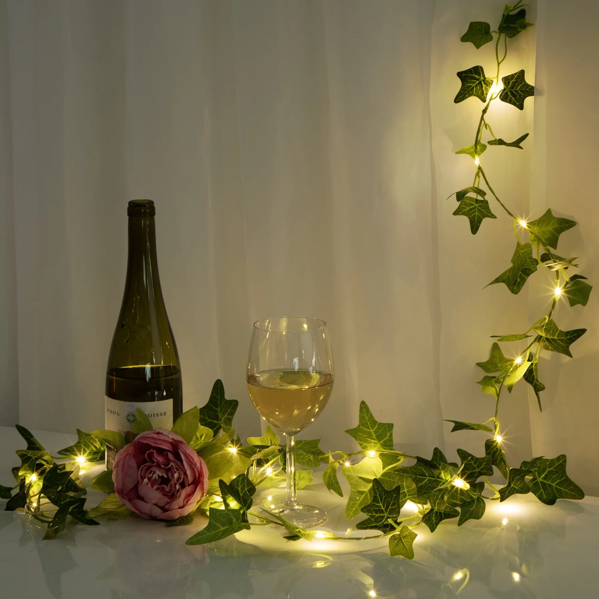 7 Ft. Ivy String Lights (Battery Operated, Warm White LED, Indoor Use)