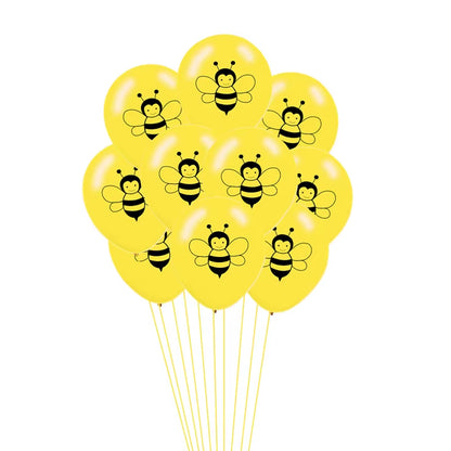 Bumble Bee Themed Happy Bee Day Balloons Happy Birthday Banner Honey Bee Party Decoration Cake Topper Baby Shower Party Supplies