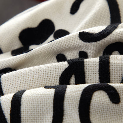 Black and White Reserved for Dog Square Decorative Pillow, 18 in X 18 In, Polyester Fill, 1 Piece