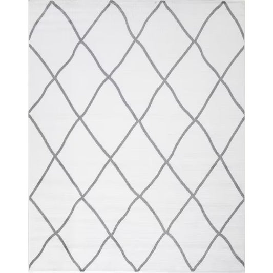Madison Collection Diamond Ivory 3 Ft. X 4 Ft. Area Rug