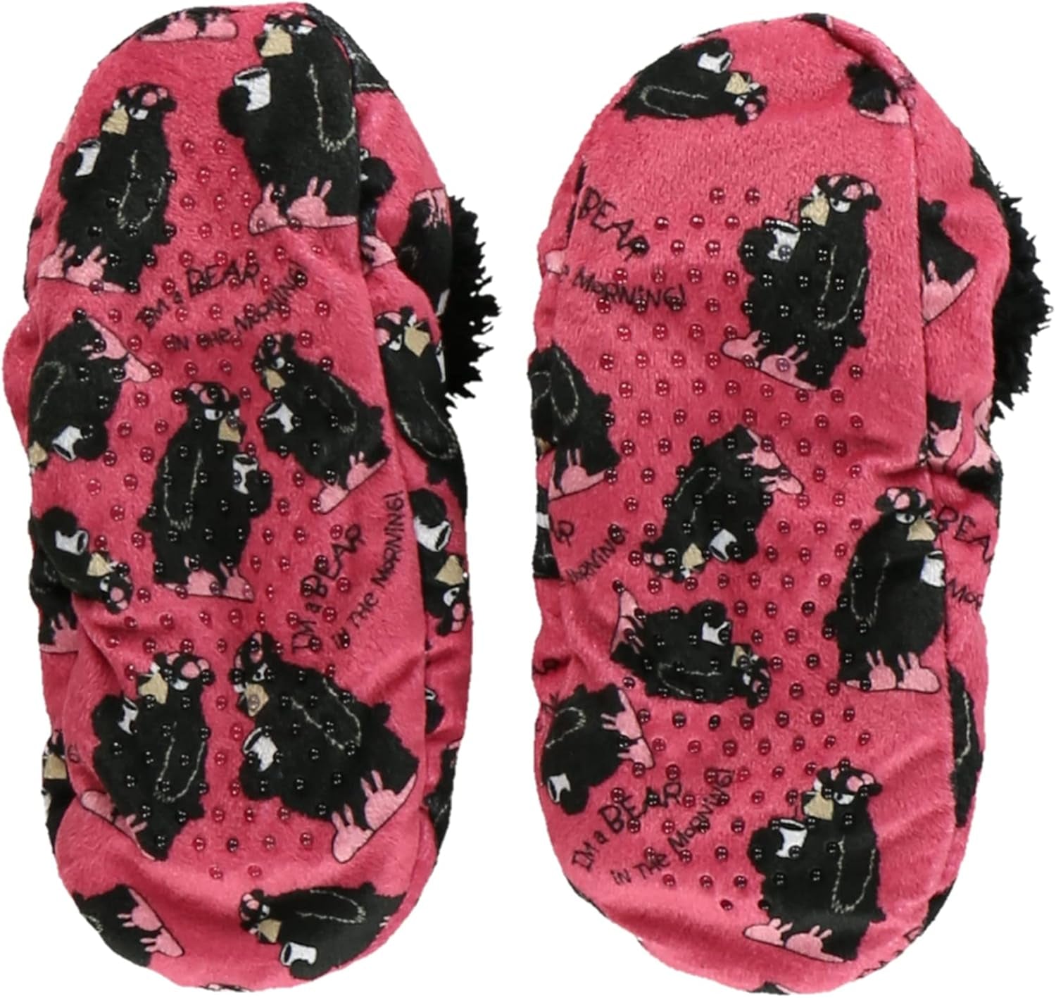 Womens Plush Lined Slippers by Lazyone Comfy Animal Fuzzy Feet Bear in the Morning Large/X-Large