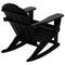 Laguna Adirondack Eco-Friendly Poly All-Weather Outdoor Rocking Chair Black