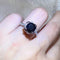 2 Carat Black Moissanite Floral Ring