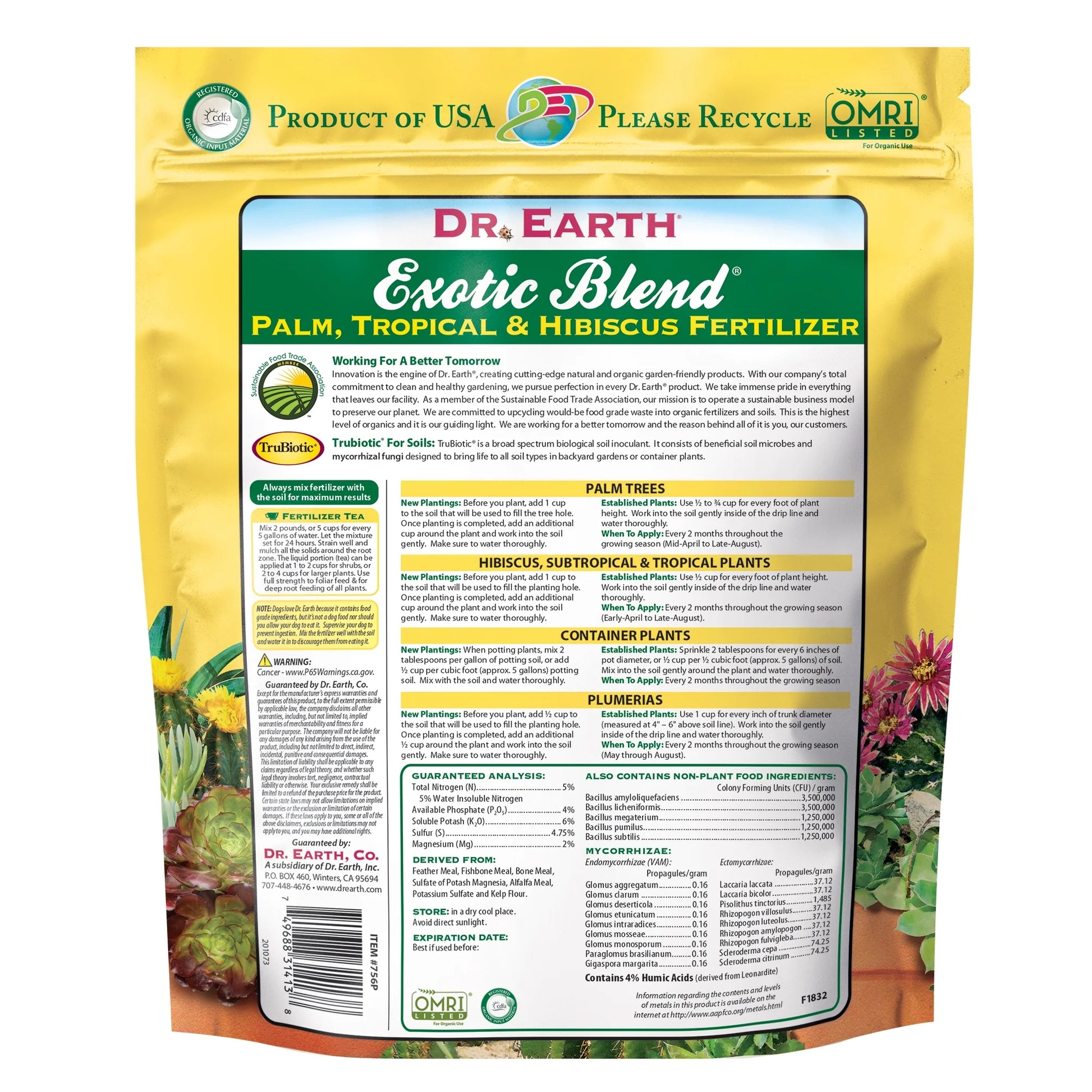 Exotic Blend Palm & Tropical Fertilizer 6-4-6 4Lb
