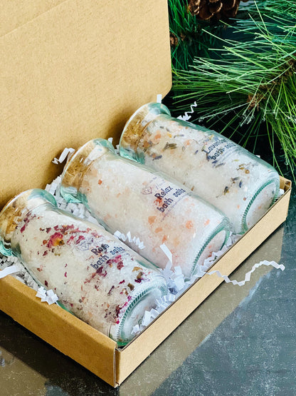 Christmas Bath Salts in a Jar, Stocking Stuffer Gift