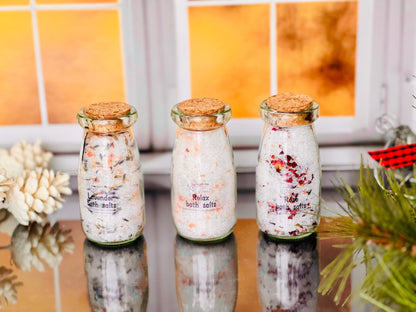 Christmas Bath Salts in a Jar, Stocking Stuffer Gift