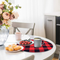 round Placemats Set of 6 - Red and Black Buffalo Plaid Placemats - Reversible Cotton and Burlap Placemats for round Tables - Farmhouse Placemats for Dining Table